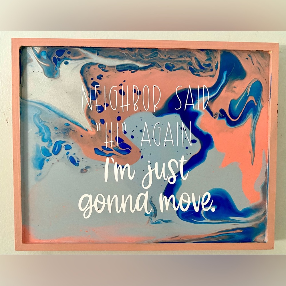 Abstract Blue and Pink Wall Art